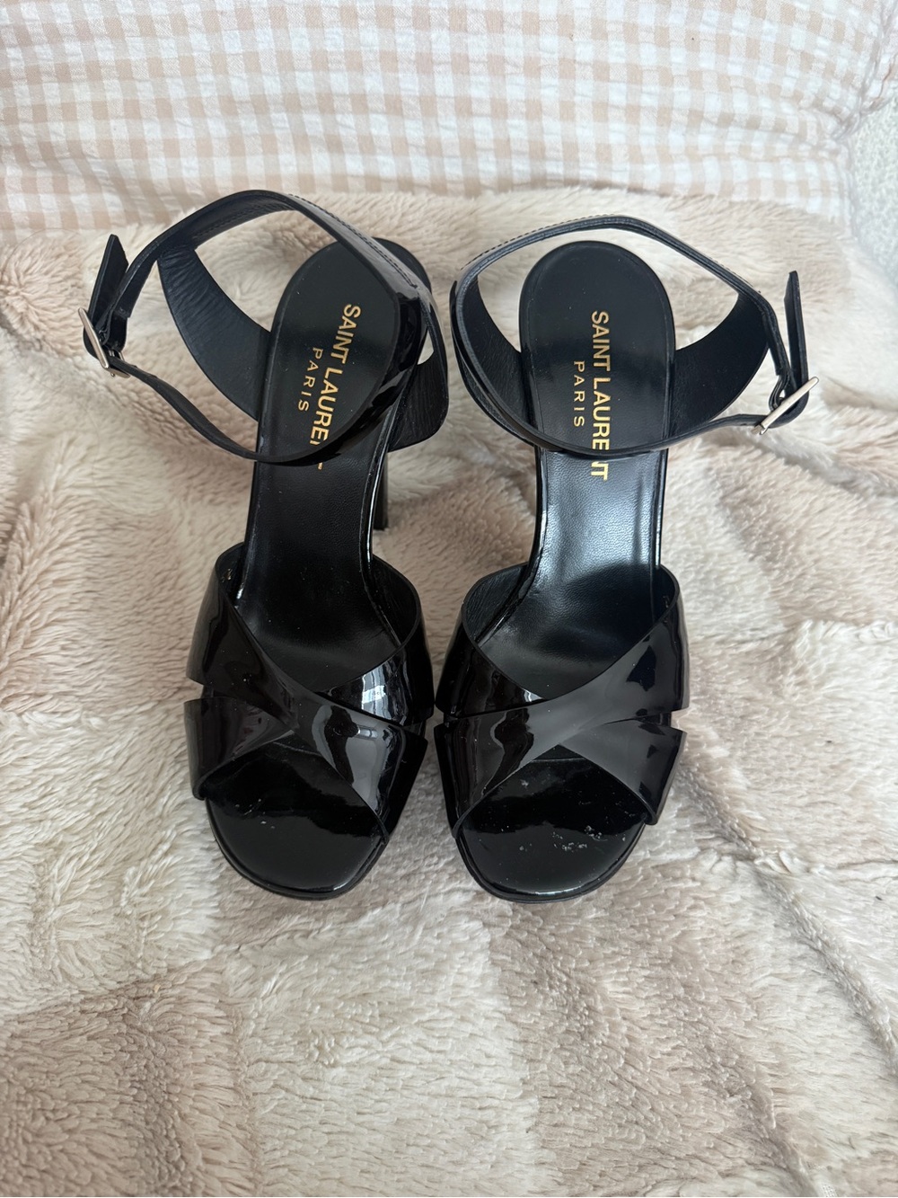 Saint Laurent Black Patent Leather Heels